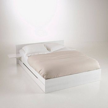 Кровать с кроватным основанием ящиком и полками Crawley  160 x 200 см белый