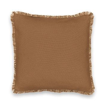 Чехол на подушку из плетеного хлопка Panama  40 x 40 см каштановый