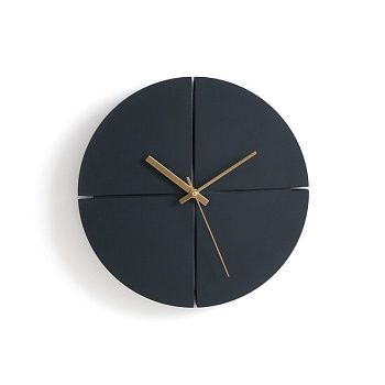 Часы настенные круглые с резным узором Ora  серый