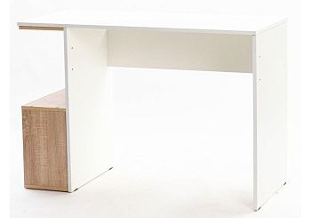 Компьютерный стол Дижон 110х50х75 белое тиснение / дуб сонома