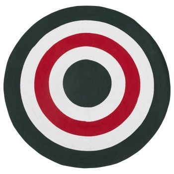 Ковер из хлопка target темно-зеленого цвета из коллекции ethnic, D150 см