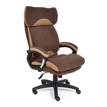 Кресло ТС 70х48х129 см флок/ткань коричневый/бронза
