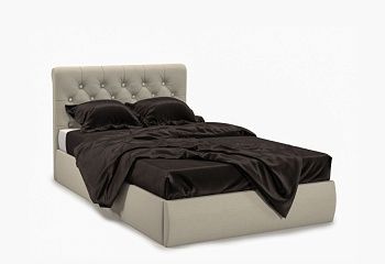 Мягкая кровать Беатриче со стразами 140*200 (подъемник)