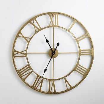 Часы настенные большие металлические Zivos  желтый