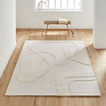 Ковер из шерсти Caila  160 x 230 см бежевый