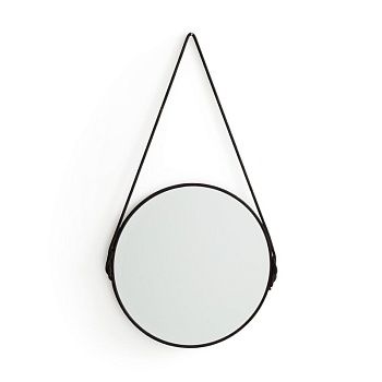 Зеркало Lien диаметр 50 см  черный