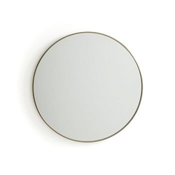 Круглое зеркало в латунной раме 80 см Caligone  золотистый