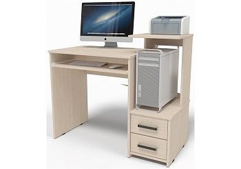 Компьютерный стол Джаз-24 99,6х49,4х86,4 правый дуб молочный