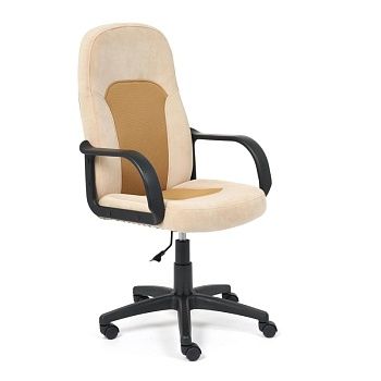 Кресло компьютерное TC Parma флок/ткань бежевый/бронзовый