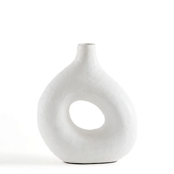 Ваза декоративная из керамики В335 см Kuro  белый