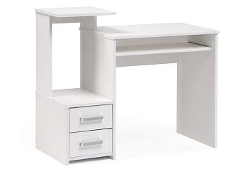 Компьютерный стол Джаз-24 99,6х49,4х86,4 левый белый