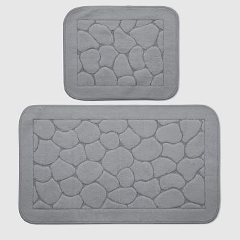 Набор ковриков для ванны Retro textil Stone серый 2 шт