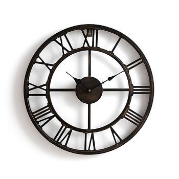 Часы настенные из металла 40 см Zivos  каштановый