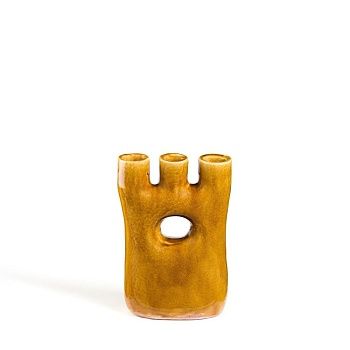 Предмет декора из обожженной глины В25 см Makero  желтый
