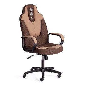 Кресло компьютерное TC Neo ткань коричневое с бежевым 64х49х122 см