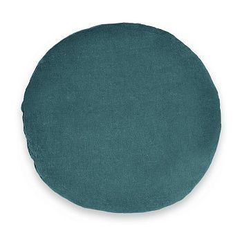 Плоская подушка из велюра Velvet круглая  зеленый