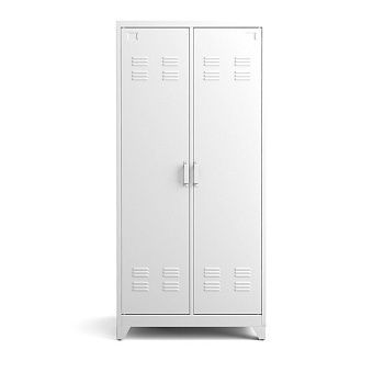 Шкаф с 2 дверками из металла Hiba  белый