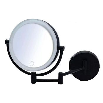 Зеркало косметическое Ridder Shuri с подсветкой, 1x/5x увеличение, черный