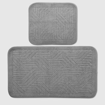 Набор ковриков для ванны Retro textil Braid серый 2 шт