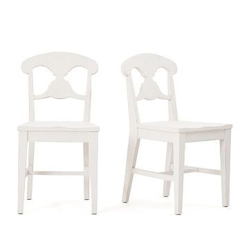 Комплект из двух стульев с эффектом старины Swedish  белый