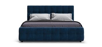 Кровать BOSS 180 велюр Monolit синяя