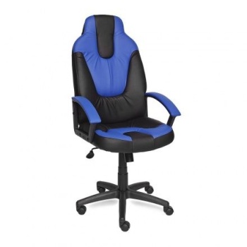 Кресло компьютерное TC черно-синий 124х60х47 см (1048)