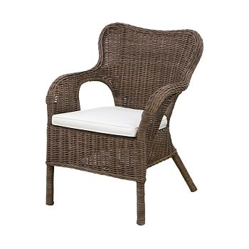 Кресло Rattan grand dubai с подушкой medium brown