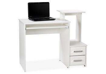 Компьютерный стол Джаз-24 99,6х49,4х86,4 правый белый