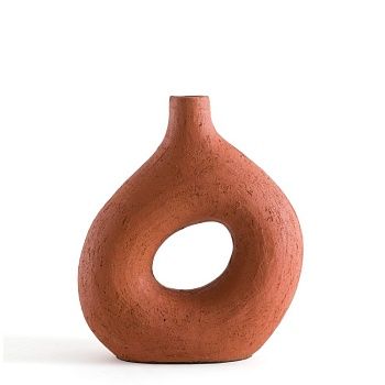 Ваза декоративная из керамики В335 см Kuro  каштановый