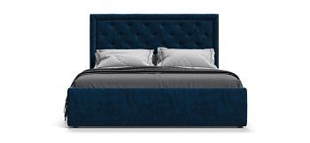 Кровать BOSS CLASSIC 180 велюр Monolit синий