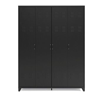 Шкаф 4-х дверный металлический Hiba  черный