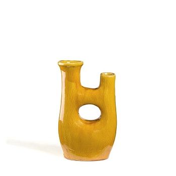 Предмет декора из обожженной глины В29 см Makero  желтый