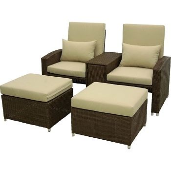 Комплект мебели Ronica Deli коричневый 4 предмета