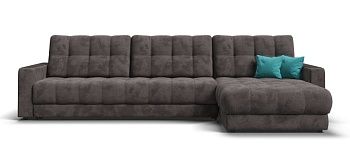 Угловой диван BOSS 3.0 MAX велюр Alkantara серый