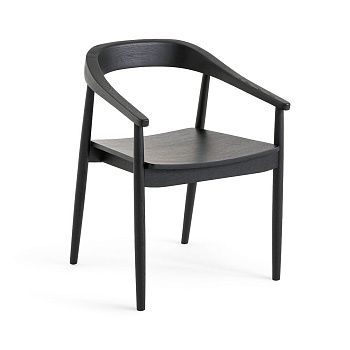 Кресло столовое из дуба с черным покрытием Galb  черный