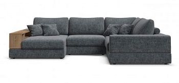 П-образный диван-кровать BOSS MODOOL шенилл IQ серый