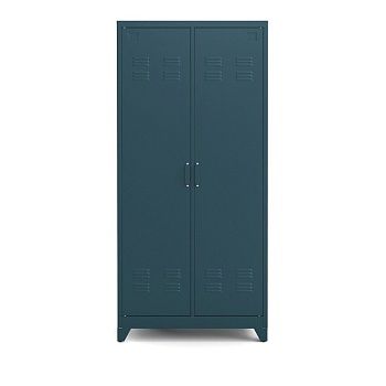 Шкаф с 2 дверками из металла Hiba  синий