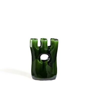 Предмет декора из обожженной глины В25 см Makero  зеленый