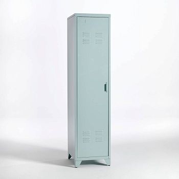 Шкаф для одежды металлический в американском стиле Hiba  синий
