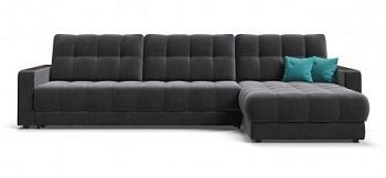 Угловой диван BOSS 3.0 MAX велюр Monolit серый