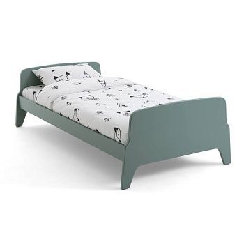 Кровать 1-сп в винтажном стиле Adil  90 x 190 см зеленый