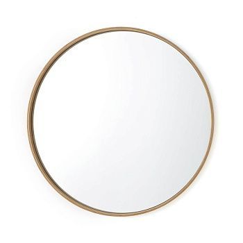 Зеркало круглое из дуба Alaria  каштановый