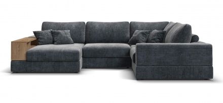 П-образный диван-кровать BOSS MODOOL шенилл Gloss карбон